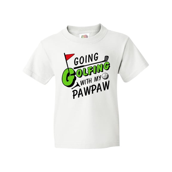 Inktastic Going Golfing with my Pawpaw- kids golf Youth T-Shirt