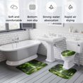 thumbnail image 5 of Green Trees Bath Mat 3 Piece Bathroom Rug Set, Forest Art Decor Spring Summer Nature Leaf Non Slip Bath Rug Contour Mat and Toilet Lid Cover, Absorbent Shower Mats Soft Bath Rugs and Mats Sets, 5 of 8