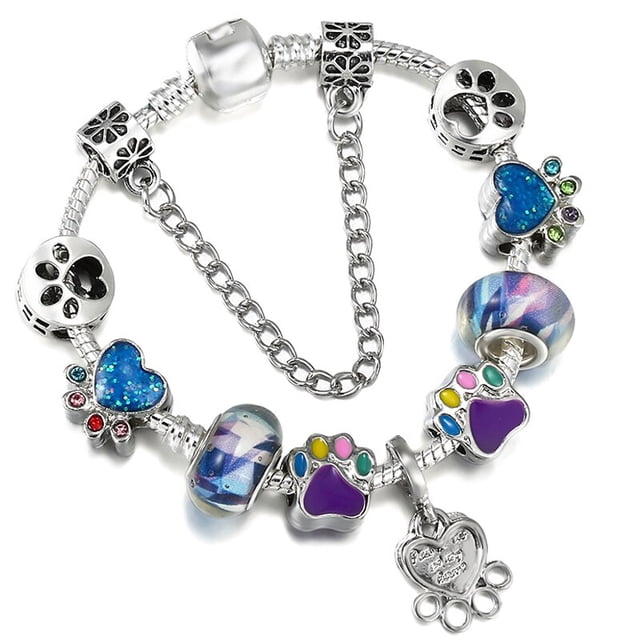 2022 moda plata Cokor amor llave encanto pulsera con cuentas de cristal de Murano Pulseras para mujer esposa joyería Pulseras Dropshipping Tan Jianjun unisex