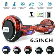 6.5" inch Aurora Hoverboard Self Balancing Scooter With Built-In red flametooth Speaker Colorful LED Wheels and Lights- UL2272 Certified ,Camouflage red flame