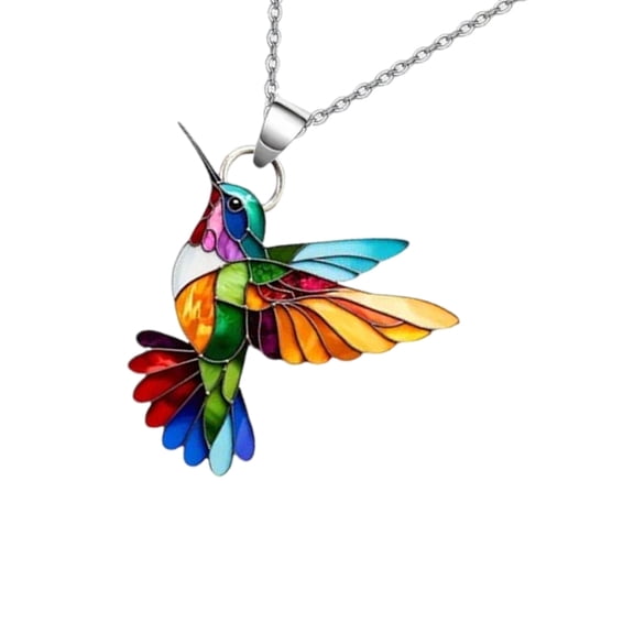 KCAHPAN Delicate Hummingbird Necklace Pendant Earring Multifuntional Fashion Accessories Drop Earrings for Everyday Elegances