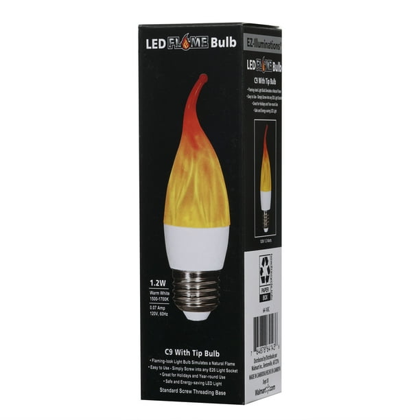 Ez Illuminations Flame Led C9 Bulb Walmart Com Walmart Com
