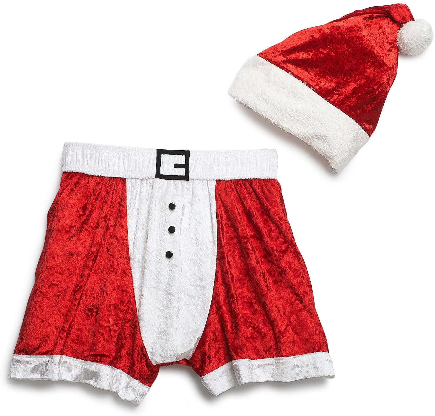 INTIMO Mens Santa Boxer Short Underwear with Hat Medium | Walmart Canada