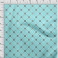 thumbnail image 4 of oneOone Cotton Poplin Twill Aqua Blue Fabric Asian Block Diy Clothing Quilting Fabric Print Fabric By Yard 56 Inch Wide, 4 of 4