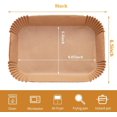 thumbnail image 4 of Air Fryer Disposable Paper Liner, 100PCS Food Grade Parchment Liners for Ninja DZ201, Air Fryer Accessories Baking Paper (9 * 6,Thicken Natural), 4 of 4