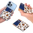 thumbnail image 4 of WIRESTER 2pcs Set Self-Adhesive PU Leather Card Holder Stick on Pocket Credit Card Case Pouch Wallet for Apple Samsung Motorola LG Smart Phones - Dog Cat Funny Playful Postures, 4 of 6