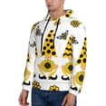 thumbnail image 3 of Salouo Sunflower Gnome Pattern Men's Fall Hoodie Sweatshirt,Sport Hoodie with Pockets for Men Pullover Casual Hooded Sweatshirt-4X-Large, 3 of 7