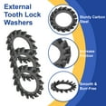 thumbnail image 3 of 10Pack External Tooth Lock Washer M20 Carbon Steel Serrated Locking Washer Black, 3 of 6
