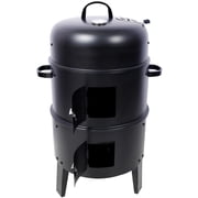 16-Inch Charcoal Smoker Grill, 3-in-1 Vertical Wood Smoker for Camping, Backyard, Outdoor Cooking with Thermometer & Adjustable Vents