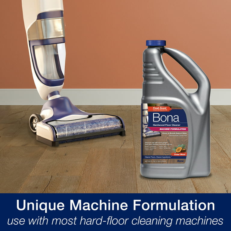 Bona Hardwood Floor Cleaning Machine Formulation Concentrate Refill Cedar Wood Scent 64 Fl Oz Com