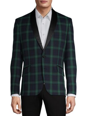 Billy London Men's Plaid Evening Jacket