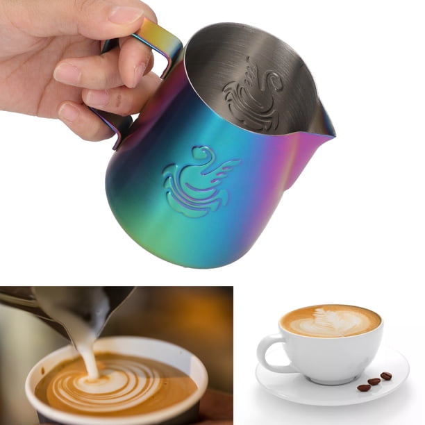 Lanzador De Espuma Con Leche De Acero Inoxidable Con Gran Capacidad, Diseño De Boquilla De águila Duradera, Para Entusiastas Del Café, Adecuado Para Espuma O Crema De Leche
