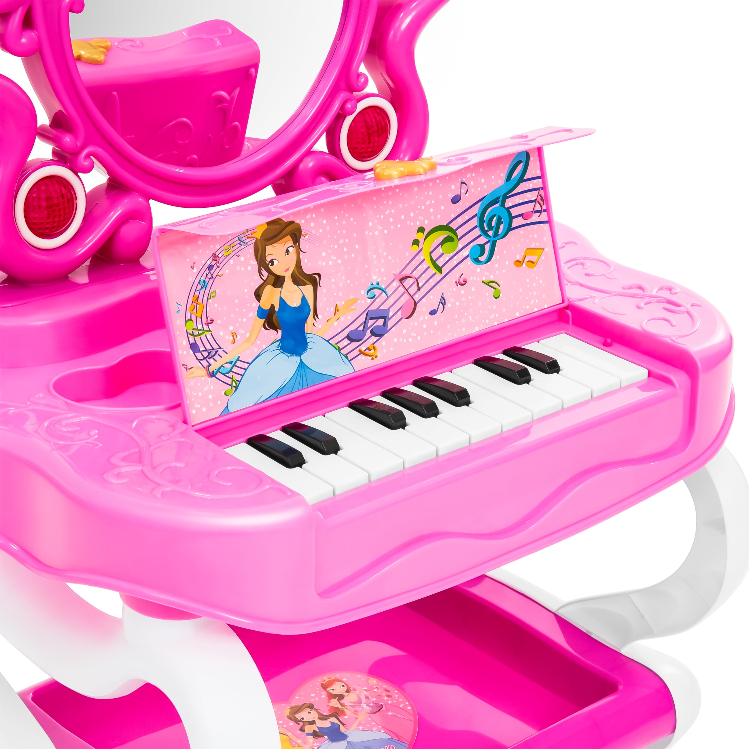 Best Choice S Toy Vanity Set W 16 Beauty Accessories Best Choice S Toy Vanity Set W 16 Beauty Accessories Functional Piano Keyboard Flashing Lights Com