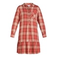 thumbnail image 3 of Time and Tru Women's and Women's Plus Ruffle Hem Mini Shirt Dress with Long Sleeves, Sizes XS-4X, 3 of 4