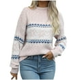 thumbnail image 2 of Elvqul Sweater for Women Pink Shirts Warm Long Sleeve Work Womens Sweater Winter, 2 of 3