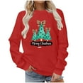 thumbnail image 5 of Ailaofu Ugly Christmas Sweater Women Funny Red Merry Christmas Sweatshirt Oversized Xmas Graphic Sweaters Holiday Pullover, 5 of 6