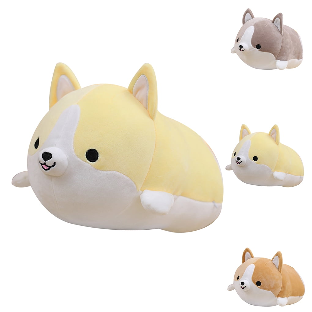 TureClos Cute Corgi Plush Toy Stuffed Doll Soft Animal Cartoon Bed