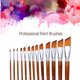thumbnail image 4 of 13pcs pinceles de pintura de arte profesional set mango de madera largo pincel de pelo de nylon para Eccomum Punta angular, 4 of 7
