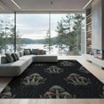 thumbnail image 2 of ODIKA 8'x10' Washable Area Rug Halloween Witchy Academia Intertwining Motifs Moody Gothic for Dining Room, Large Office, Lounge, Non-Slip Chair-Friendly Mat, 2 of 7