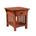 thumbnail image 1 of Leick Home 8222-SC Mission Impeccable Compartiment Secret, Table de Chevet à Tiroir Verrouillable Table d'Appoint, Chêne Moyen, 1 of 5
