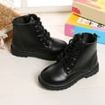 thumbnail image 3 of Toddler Boys Girls Boots Waterproof Leather Lace Up Ankle Anti-Slip Rubber Sole Baby Hiking Boots(Toddler/Little Kid), 3 of 7
