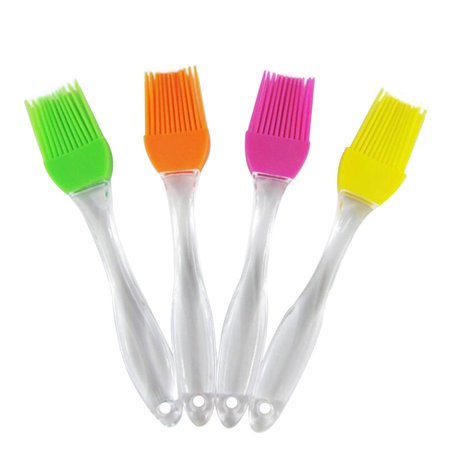 

4pcs Silicone Heatproof Grill Pastry Basting Brushes BBQ/Baking Flexible Easy Clean Color Random