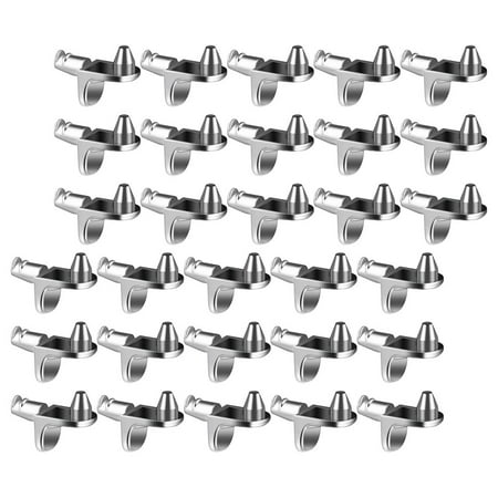 

Holder Shelf Support Pegs Bookshelf Zinc Alloy Steady Stable Pins for Wood Shelving Nails Accessories Metal 30 Pcs