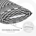 thumbnail image 5 of Bixox 3d Black and White Chessboard Printed Pillow Protector,Super Soft Ideal for Home,Guests,Rentals - 20"x30", 5 of 8