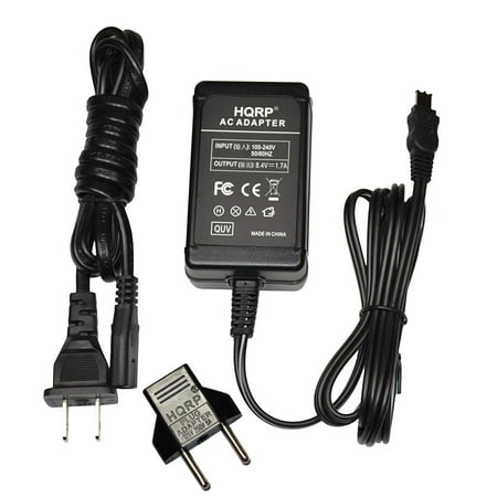 

HQRP Replacement AC Adapter / Charger compatible with Sony HandyCam CCD-TRV608 CCD-TRV66 CCD-TRV67 CCD-TRV68 Camcorder with US Cord & EUR Plug Adapter