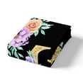 thumbnail image 4 of Erosebridal Black Gold Monogrammed E Comforter Cover Twin for Women Girls, Romantic Rose Bedding Sets Twin Size, Black Reversible, 1 Duvet Cover and 1 Pillowcase (No Comforter), 4 of 7
