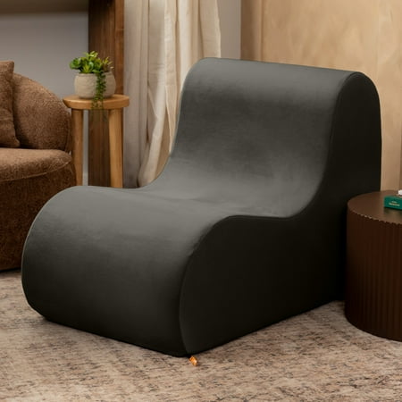 Jaxx Uptown Large Modern Accent Chair, Charcoal
