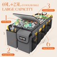 thumbnail image 2 of HOTOR Trunk Organizer, Sturdy Foldable with Cooler for Car & SUV, 3 Compartments, Grey, 30.90”×12.60”×10.63”, 2 of 11