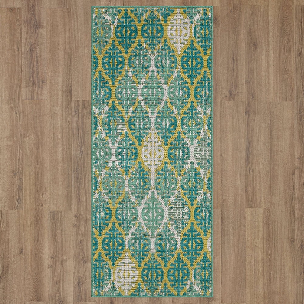 Mohawk Home Ronda Outdoor Area Rug, Teal, 2' 6" x 6'