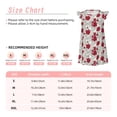 thumbnail image 3 of Balery Leaves And Anemone Flowers In Red Grey Camisón de princesa para niñas, pijama de algodón con mangas abullonadas, suave y bonito.-Large, 3 of 6