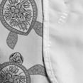 thumbnail image 4 of Turtle Microwave Oven Cover, Illustration of Oriental Pencil Drawn Animal with Floral Details, Water Resistant Organizer with Pockets for Kitchen, 36" x 12", Charcoal Grey White, by Ambesonne, 4 of 4