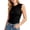 Black, variant on Women's Tank Top Round Neck Sleeveless Threaded Undershirt Camisole Outerwear Innerwear Top Dark Gray XXL