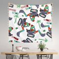 thumbnail image 3 of Daiia Dinosaur on Excavator2 Pattern Tapestry 60x51 Inches Wall Hanging Tapestry Artistic Wall Hanging Bedroom Wall Decor Living Room Tapestry Dorm Room Decor, 3 of 9