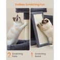 thumbnail image 3 of Cat Tree Tower Condo for Small and Medium Cats, with Scratching Posts and Ramp, 2 Perches, Cave, Basket, Dark Gray UPCT013GS01, 3 of 6