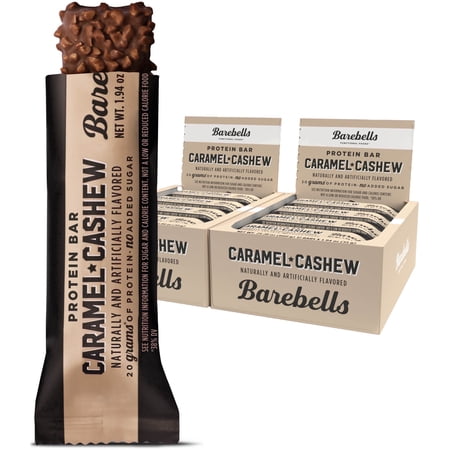 Barebells Protein Bars with 20g High Protein, 1.9oz Bars, Caramel Cashew - 24 Count