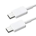 thumbnail image 3 of Cable tipo C a tipo C, cable de datos tipo C flexible de carga rápida PD para Android para teléfono Note 10, 3,3 pies, color blanco, 3 of 12