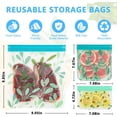thumbnail image 4 of 10 Pack Dishwasher Safe Reusable PEVA Food Storage Bags, Leak proof Reusable Freezer Bags for Food Storage Home Organization Traval & Make-up BPA FREE for Food Storage Home BPA FREE for Salad Fruit, 4 of 5