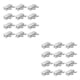 thumbnail image 4 of Cerraduras para puertas corredizas Riwesomey 12 unids/set Acero inoxidable Plateado Estilo largo, 4 of 6