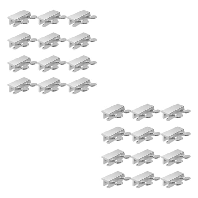 Cerraduras para puertas corredizas Riwesomey 12 unids/set Acero inoxidable plateado Estilo largo
