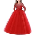 thumbnail image 3 of Vestido de encaje para niña de flores para niños, boda, dama de honor, fiesta de graduación, 3 of 4