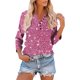 thumbnail image 1 of Ailaofu 3/4 Length Sleeve Womens Tops with Button Dressy Casual V Neck Summer Outfits Early Fall Fashion Clothes, 1 of 6