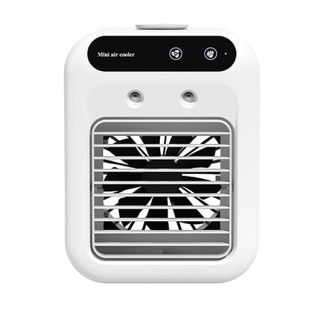 Mfigree Small Air Conditioning Fan, Fast Cooling Fan, Portable Upgrade Capacity 500ML Large Water Tank Quiet Noise Reduction, Air Conditioner Humidifier Indoor Office Home