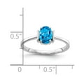 thumbnail image 2 of Primal Gold 14 Karat White Gold 7x5mm Oval Blue Topaz Ring, 2 of 3