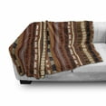 thumbnail image 3 of Tribal Soft Flannel Fleece Throw Blanket, Pattern of Vertical Stripes with Vintage Abstract Details and Cultural Ornaments, Cozy Plush for Indoor and Outdoor Use, 60" x 80", Multicolor, by Ambesonne, 3 of 6