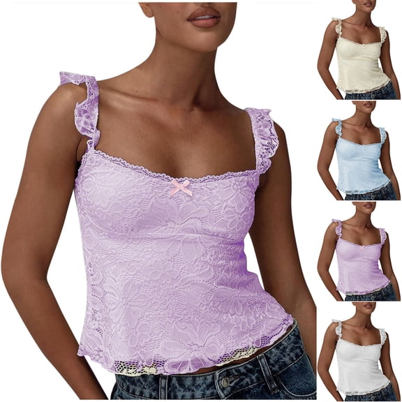 WEIee Basic Tank Tops for Women Women Tshirts Summer Sleeveless Blouse Solid Color Casual Slim Fit Tops Ladies Party Tank Tee Beige L