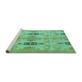 thumbnail image 2 of Ahgly Company Machine Washable Indoor Rectangle Abstract Turquoise Blue Modern Area Rugs, 7' x 9', 2 of 4
